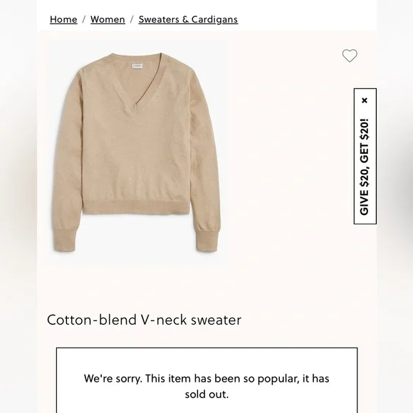 J. Crew cotton v neck sweater size Medium - Picture 2 of 7